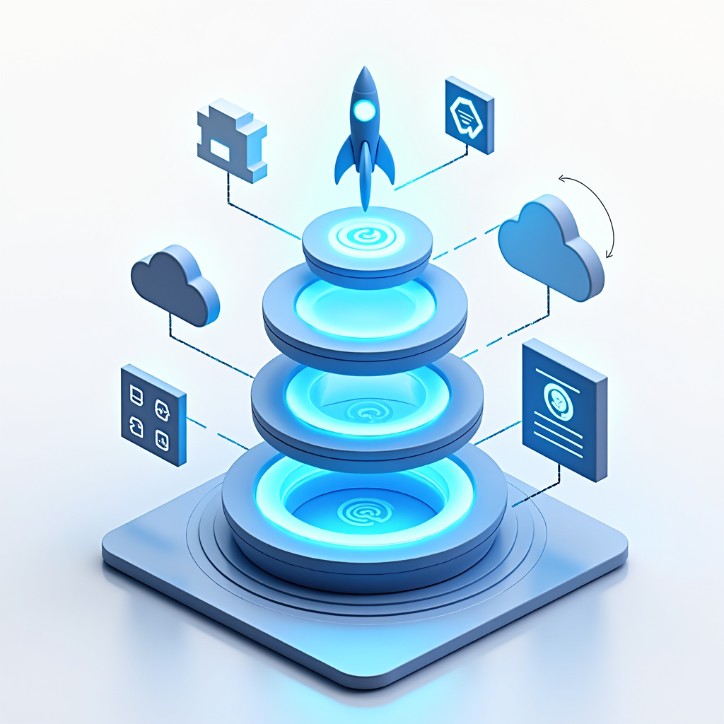 High-tech innovatie - Illustratie van moderne technologie en AI